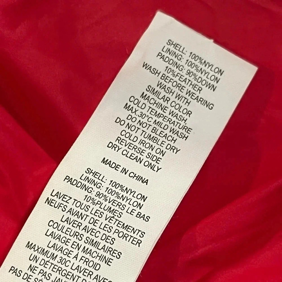 Zyia Alpine Quilted Down and Fether Red Full Zip Vest Womens size Medium - Picture 11 of 12